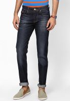 Lawman Pg3 Blue Solid Slim Fit Jeans