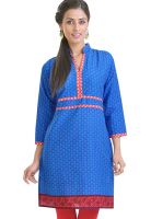 Libas Blue Printed Kurtas