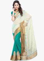 Lookslady Beige Embroidered Saree