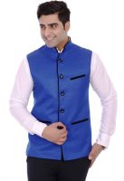 M S Creation Sleeveless Self Design Men's Jacket