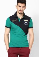 Monteil & Munero Green Printed Polo T-Shirts