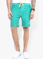 Monteil & Munero Green Solid Shorts