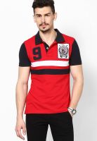 Monteil & Munero Red Striped Polo T-Shirts