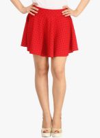 N-Gal Red Flared Skirt
