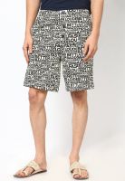 Nuteez Grey Printed Shorts