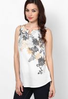 People White Printed Kurtis