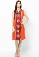 Peppertree Orange Printed Kurta