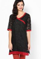 Plume Black Printed Kurta