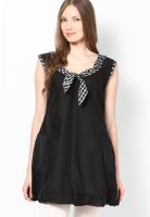 Plume Black Solid Kurtis