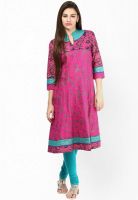 Prakhya Pink Printed Kurtas