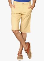 Provogue Khaki Solid Shorts