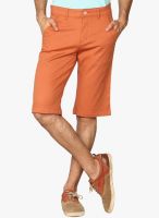 Provogue Orange Solid Shorts
