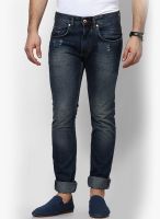 RVLT Slim Fit Cotton Jeans Blue With Use Wash