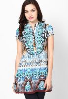 Rain & Rainbow Blue Printed Kurta