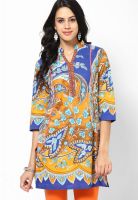 Rain & Rainbow Blue Printed Kurtis