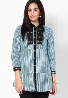 Rain & Rainbow Blue Printed Kurtis