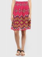 Rain & Rainbow Pink Flared Skirt