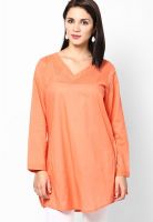 Rangriti Orange Solid Kurtis