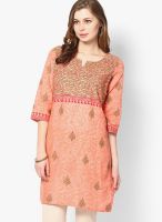 Riya Peach Printed Kurtis