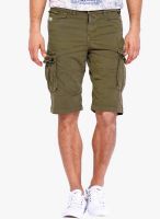 Rookies Green Solid Shorts