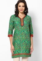 Shree Green Printed Kurtis