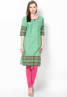 Shree Green Printed Kurtis