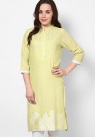 Shree Lemon Solid Kurtis