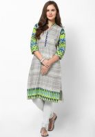 Shree Off White Printed Kurta