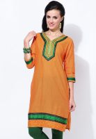 Shree Yellow Printed Kurtis