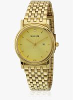 Sonata Nd1141Ym20 Gold Analog Watch