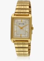 Sonata Nf7007ym12j Golden/White Analog Watch