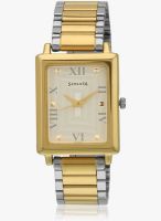 Sonata Ng7078bm01 Two Tone/Multi Analog Watch