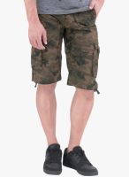 Sports 52 Wear Printed Green Shorts