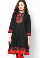 Sringam Black Solid Kurtis