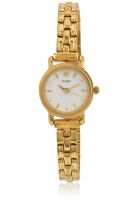 Timex Le00 Golden/White Analog Watch