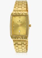 Titan Ne9152Ym03A Golden/Golden Analog Watch