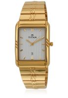 Titan Ne9317ym01j Golden/White Analog WatchNE9317YM01J Golden/White Analog Watch