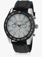 Titan Octane 9491Kp03J Black/White Chronograph Watch