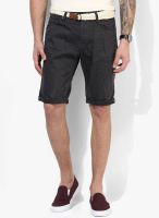 Tom Tailor Dark Grey Solid Shorts