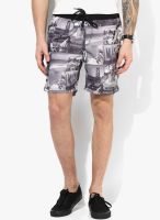 Tom Tailor Grey Printed Shorts