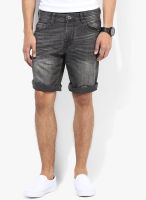Tom Tailor Grey Solid Shorts