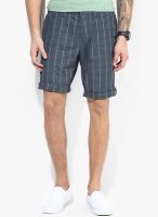 Tom Tailor Navy Blue Checked Shorts