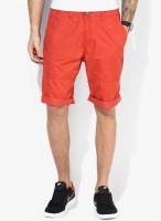Tom Tailor Orange Solid Shorts