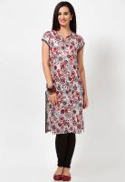 Tops And Tunics White Printed Kurtis