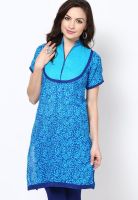Vani Blue Printed Kurtis