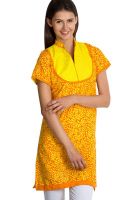 Vani Yellow Printed Kurtis
