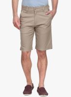 WYM Beige Solid Shorts