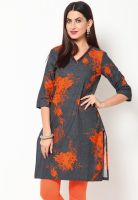 W Grey Printed Kurtis