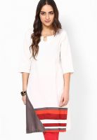 W White Solid Kurtas