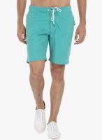 Zobello Aqua Blue Solid Swim Short